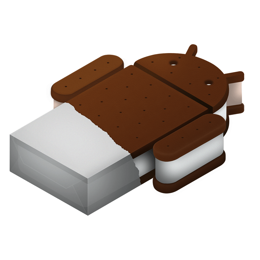 Logo de Android 4.0 - Es un Sandwich helado.